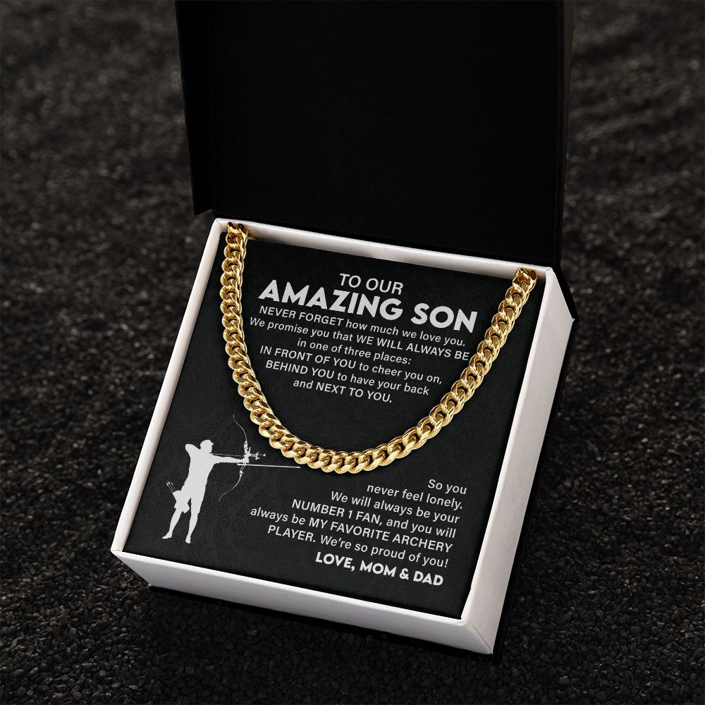 To Our Amazing Son We're So Proud Of You, Love, Mom & Dad