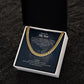 I Love You My Son From Dad And Mom - Heartfelt Gift With Message Card, Stainless Steel Cuban Link Chain