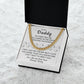 Dad Necklace Gift From Baby Bump With Lovely Message Card