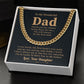 Dad Necklace Gift from Daughter with Heartfelt Message