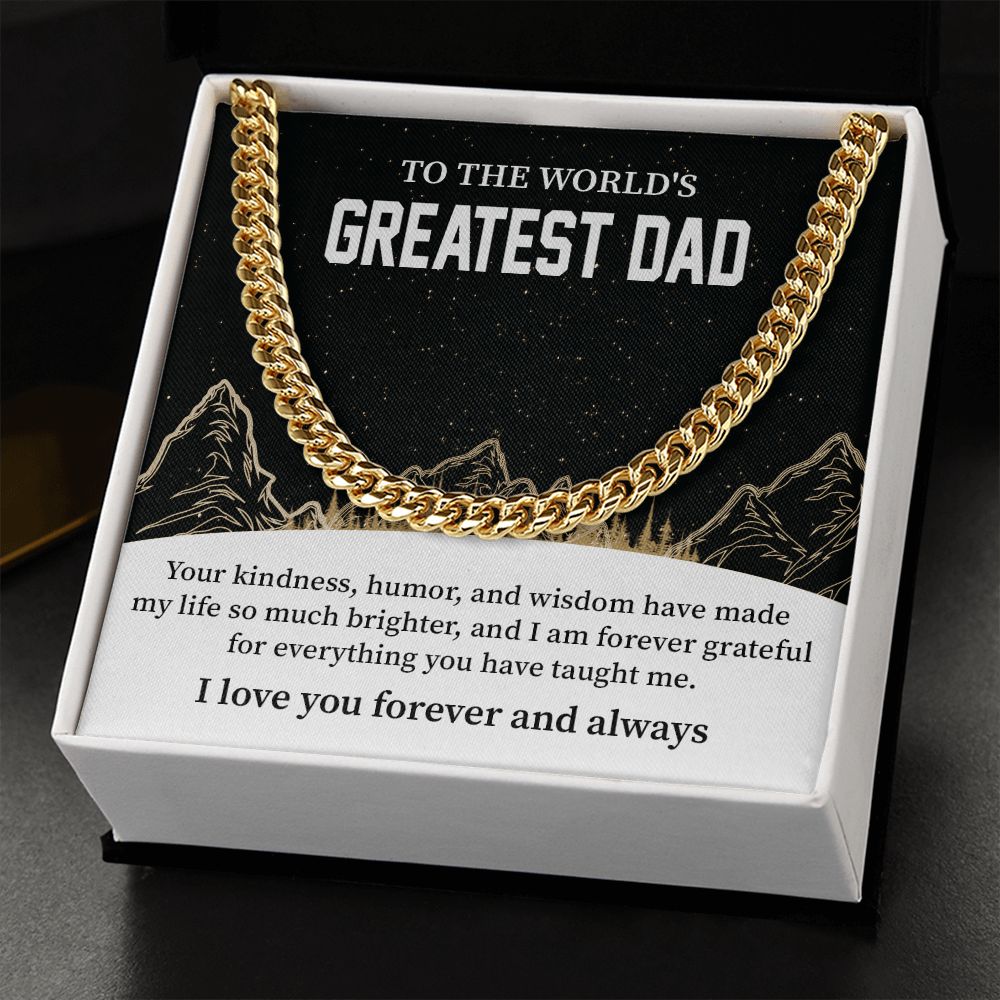 To The World's Greatest Dad with Gratitude Message Card
