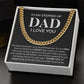 Stepped Up Dad Cuban Link Chain Gift – Bonus Dad Necklace