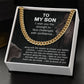 To My Son Proud Of You From Dad And Mom - Gifts To Make Him Strong 14K Yellow Gold Finish