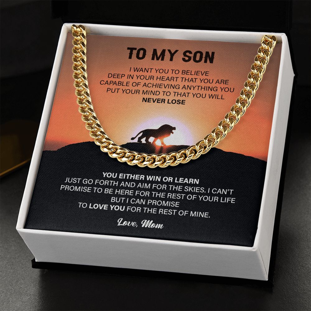 To My Son I Want You To Believe - Lovely Gifts From Mom With Sentimental Message