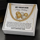 My Dear Son Happy Birthday From Dad And Mom - Gift To Make Him Happy Stainless Steel Cuban Chain