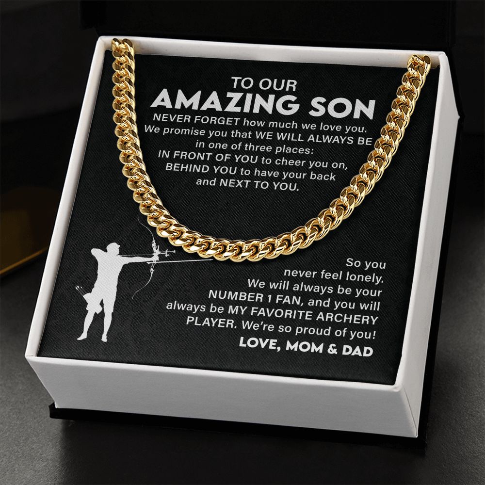 To Our Amazing Son We're So Proud Of You, Love, Mom & Dad