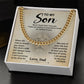 To My Son Never Forget That I Love You - Necklace Gift For Birthday Valentine's Day With Heartfelt Message