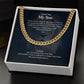 I Love You My Son From Dad And Mom - Heartfelt Gift With Message Card, Stainless Steel Cuban Link Chain