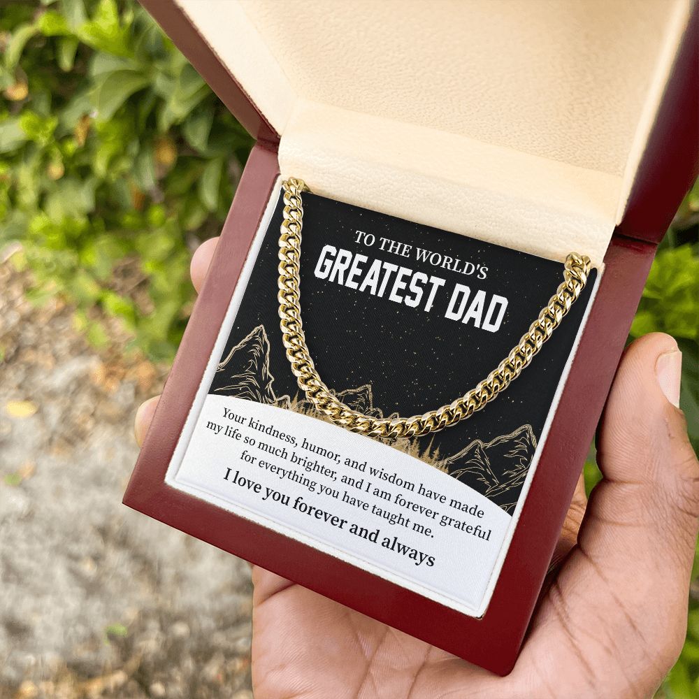 To The World's Greatest Dad with Gratitude Message Card