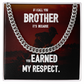 Military Cuban Chain Gift for Brother – Respect Message Card