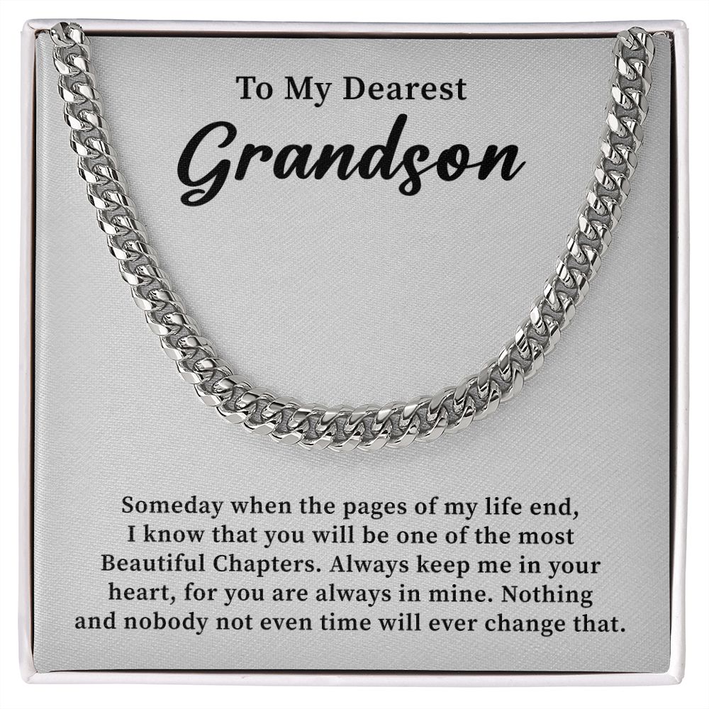 To My Dearest Grandson Someday When The Pages Of My Life End