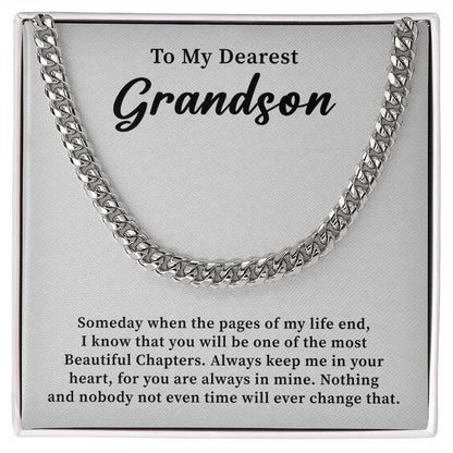 To My Dearest Grandson Someday When The Pages Of My Life End
