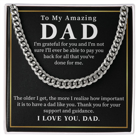 To My Amazing Dad I Love You - Gifts For Dad Birthday Father's Day With Heartfelt Message Card