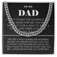 To My Dad – Honor Chain Necklace from Son – Emotional Fatherhood Message Gift