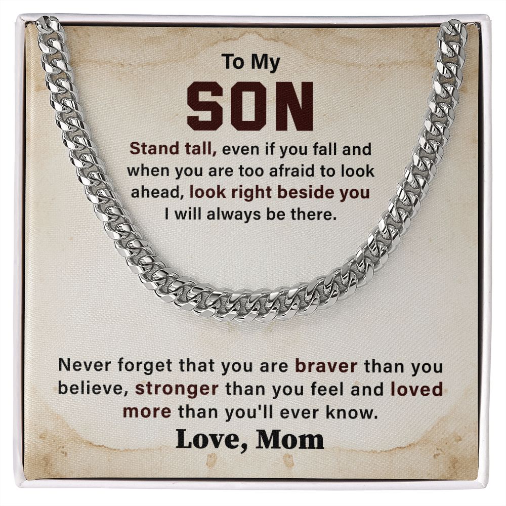 To My Son Look Right Beside You I Will Always Be There