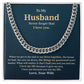 To My Husband Never Forget That I Love You, Best Gifts Ever For Your Husband's Birthday Valentine's Day From Wife