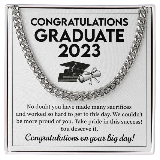 Graduate 2023 Commemorative Necklace - Celebrate Your Academic Triumph