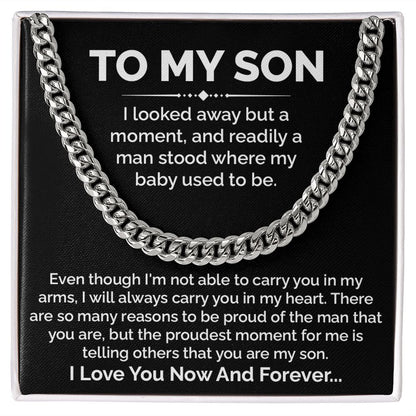 To My Son Even Though I'm Not Able To Carry You In My Arms, I Will Always Carry You In My Heart From Mom
