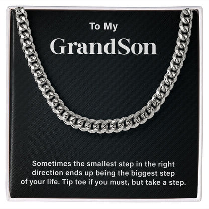 To My Grandson Tip  Toe If You Must, But Take A Step.