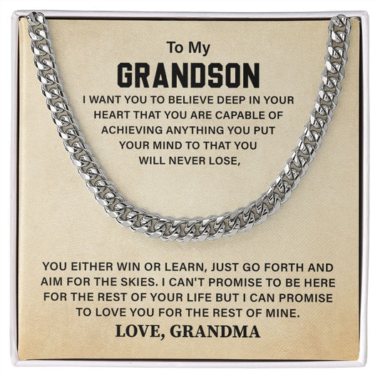 To My Grandson I Can Promise To Love You For The Rest Of Mine Love, Grandma