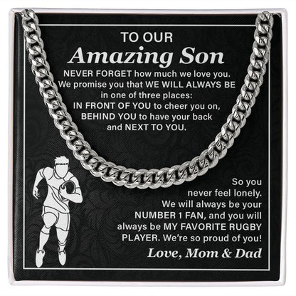 To Our Amazing Son We Will Always Be Your Number 1 Fan Love, Mom & Dad