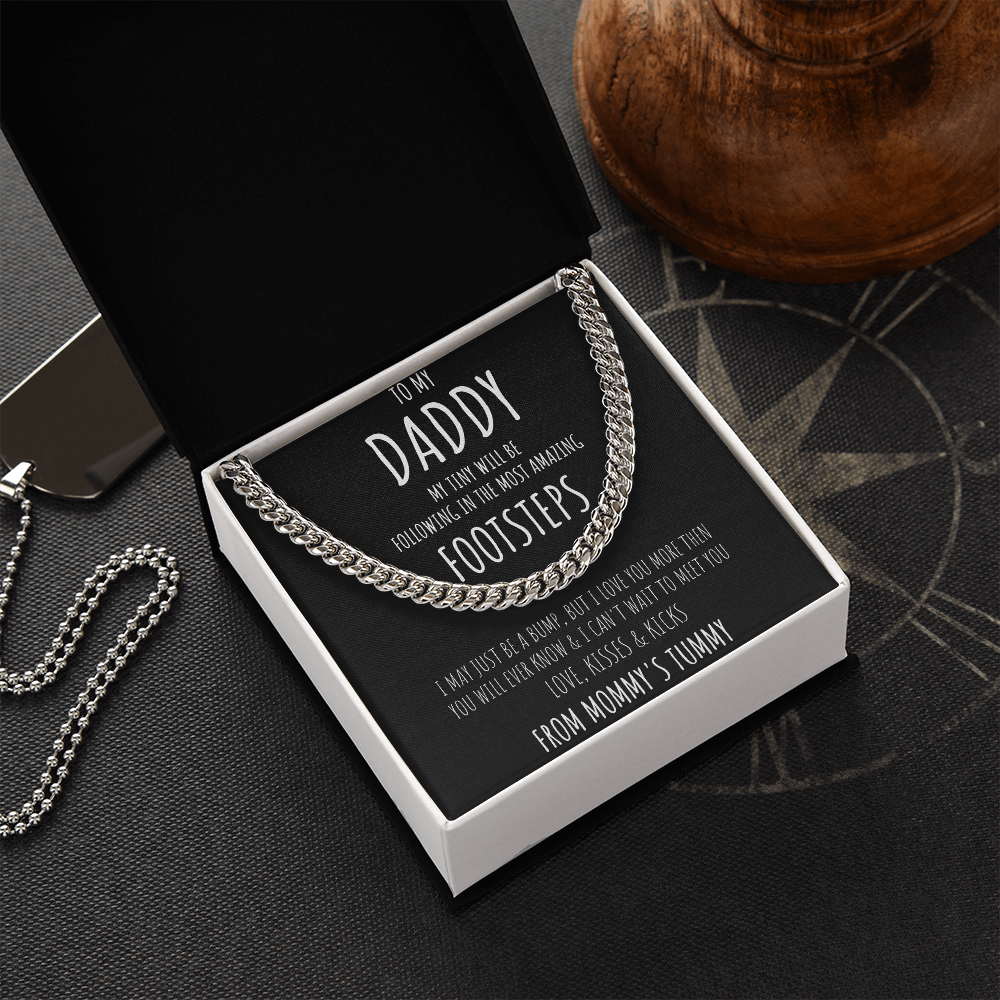 Dad-to-Be Chain Gift from Bump with Emotional Message Card–New Daddy Gift Idea