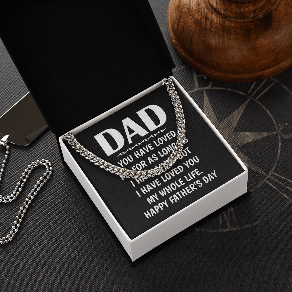 Honor Chain Gift for Dad – Father’s Day Necklace with Emotional Message Card