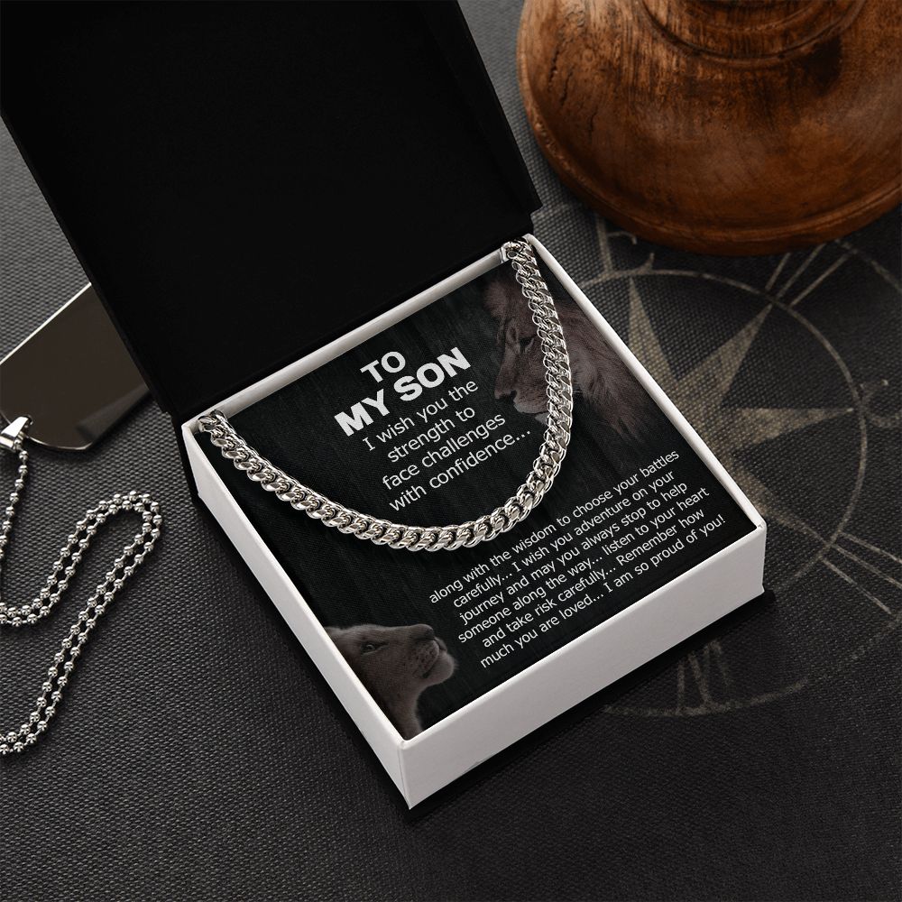 To My Son Proud Of You From Dad And Mom - Gifts To Make Him Strong 14K Yellow Gold Finish
