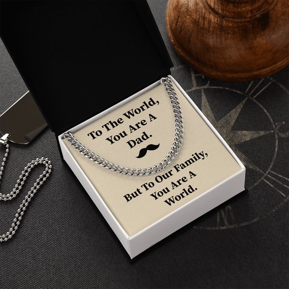 Dad Necklace Gift from Children with Message Card