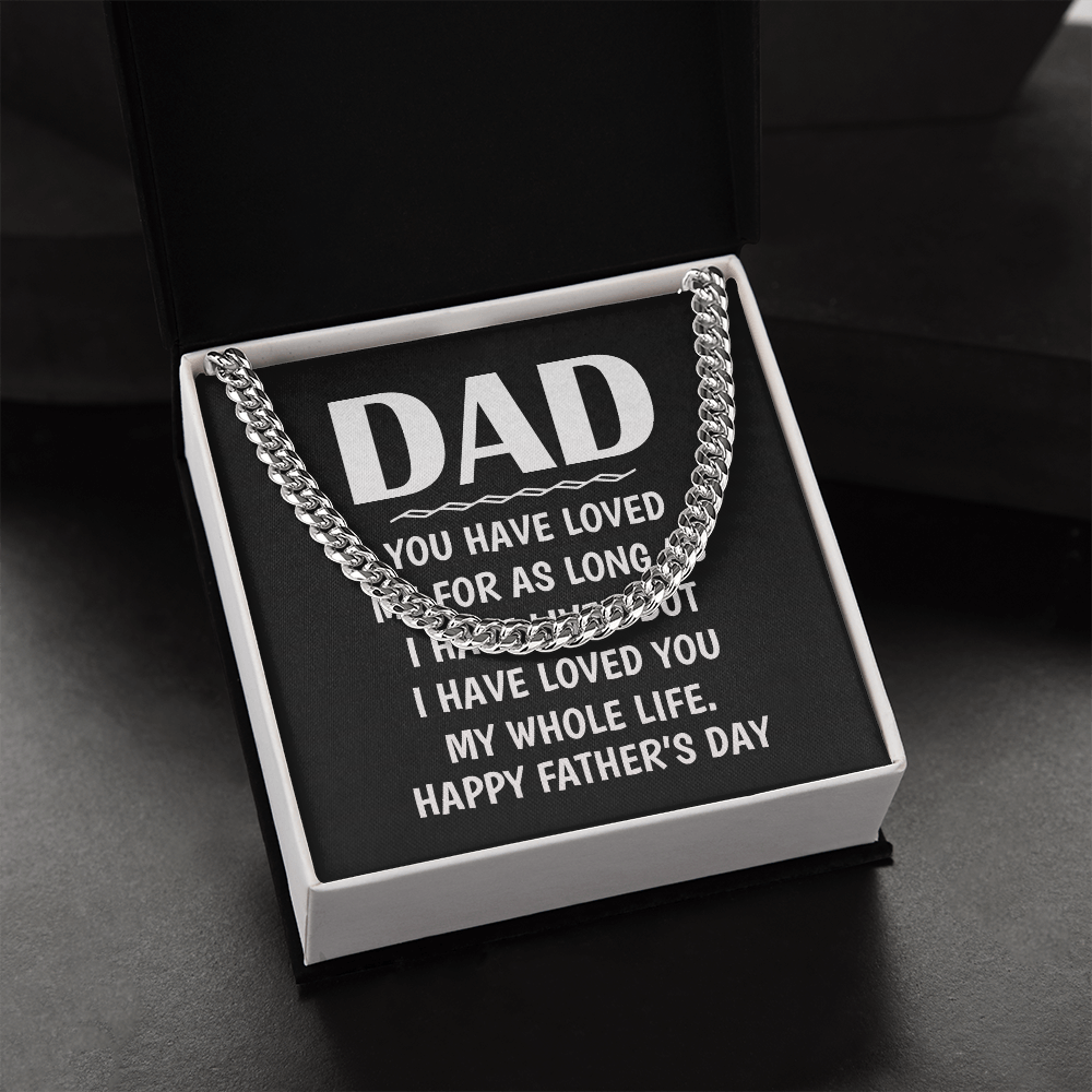 Honor Chain Gift for Dad – Father’s Day Necklace with Emotional Message Card