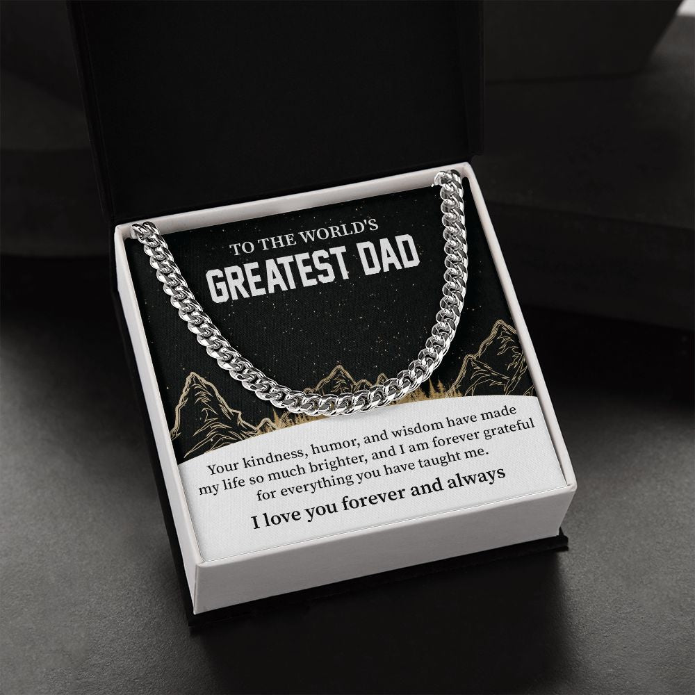 To The World's Greatest Dad with Gratitude Message Card