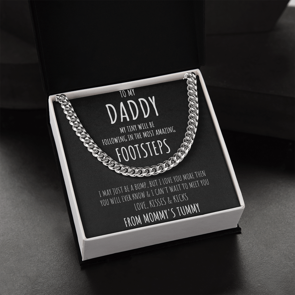 Dad-to-Be Chain Gift from Bump with Emotional Message Card–New Daddy Gift Idea