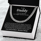 New Dad Necklace Gift From Baby Bump With Message Card