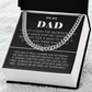 To My Dad – Honor Chain Necklace from Son – Emotional Fatherhood Message Gift