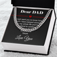 Funny Gift for Dad from Daughter or Son – Legacy Chain with Red Heart Message
