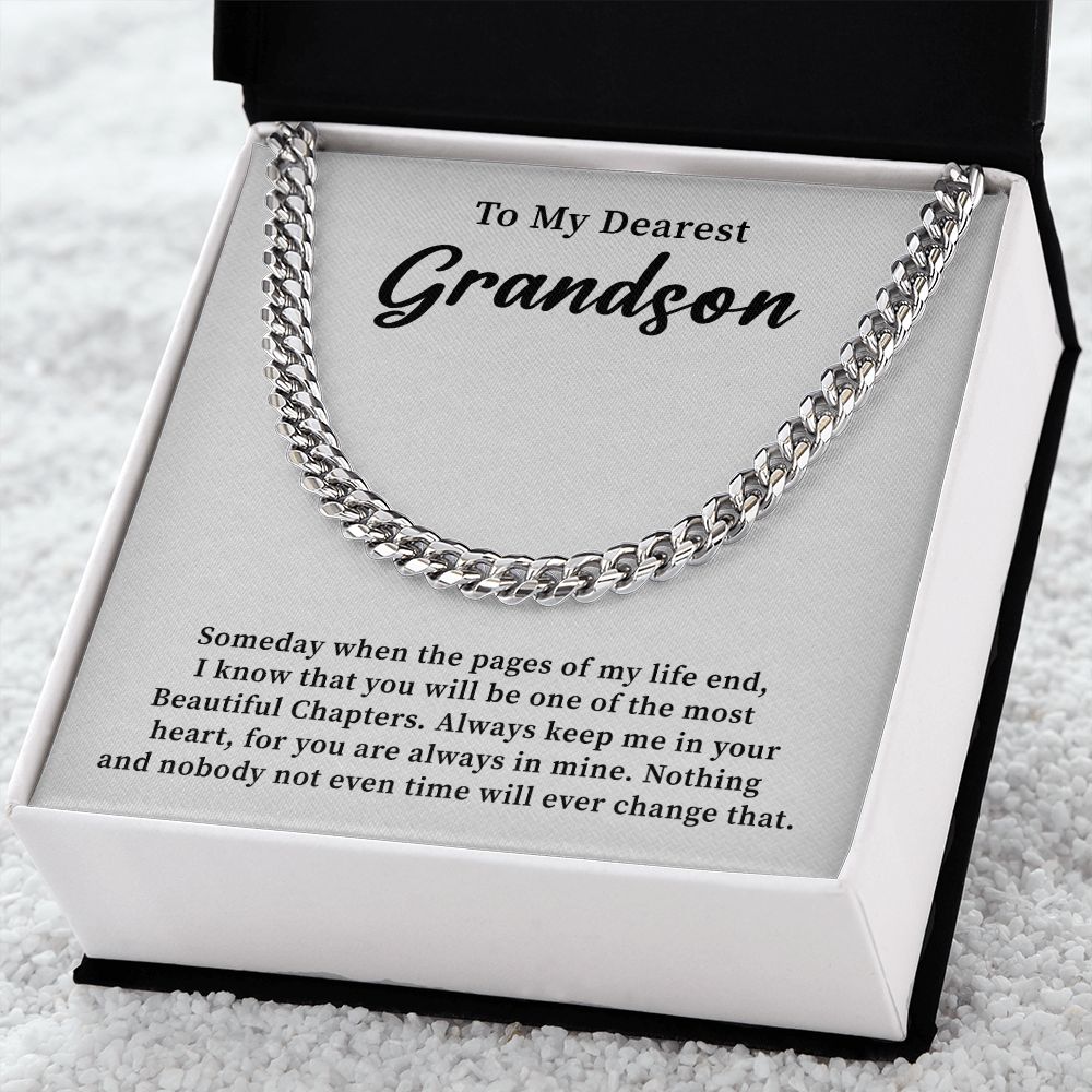 To My Dearest Grandson Someday When The Pages Of My Life End