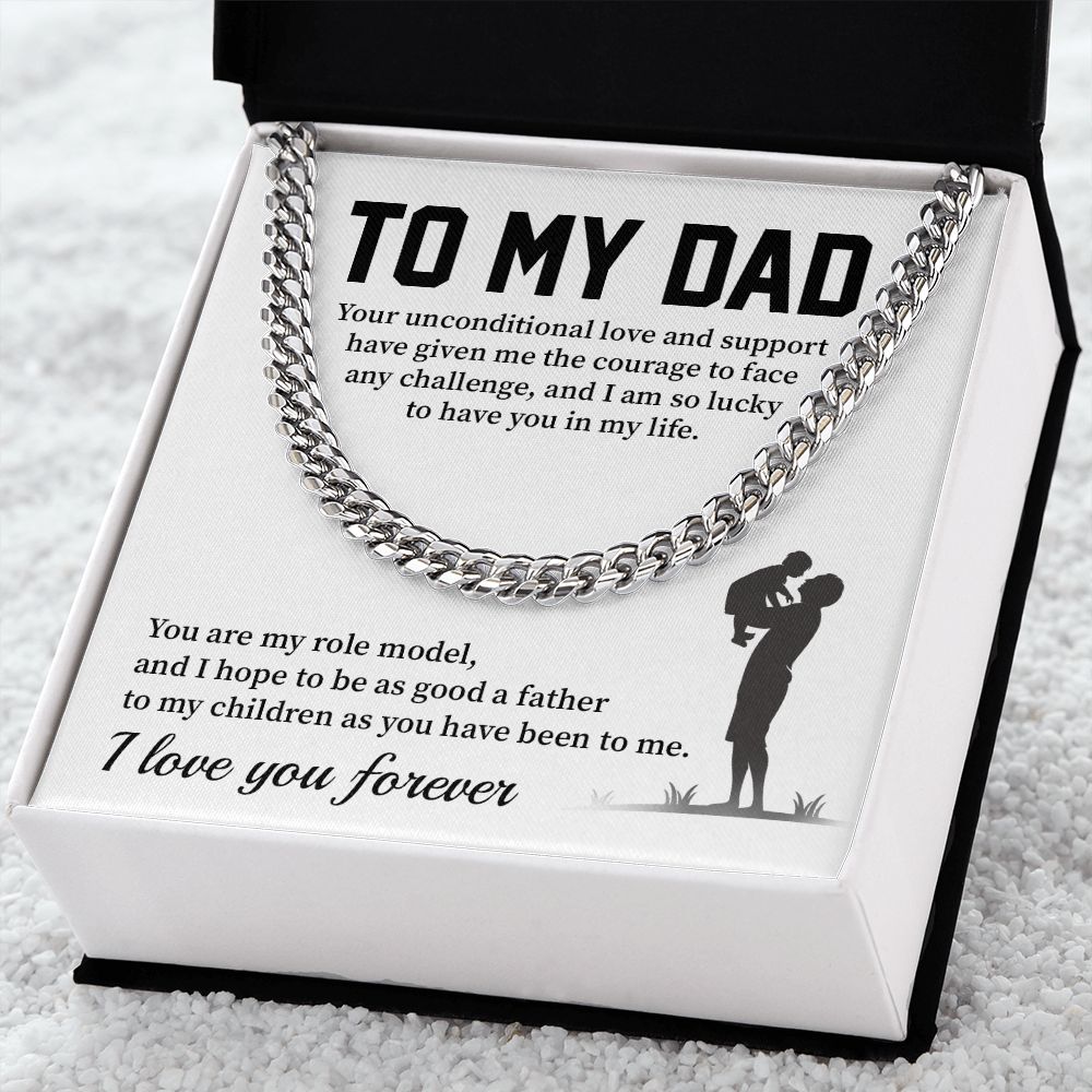 Necklace For Dad From Son With Message Card