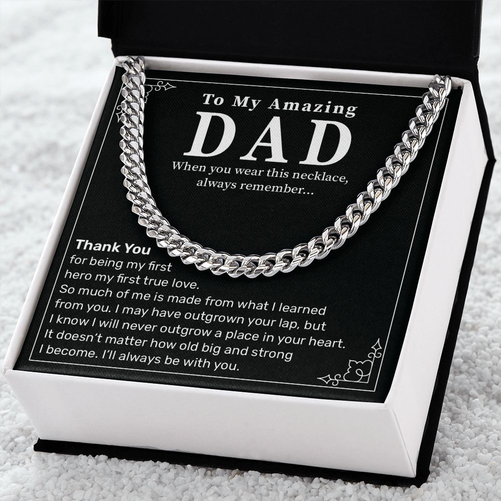 Dad Necklace Gift from Daughter with Emotional Message