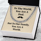 Dad Necklace Gift from Children with Message Card