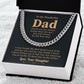 Dad Necklace Gift from Daughter with Heartfelt Message