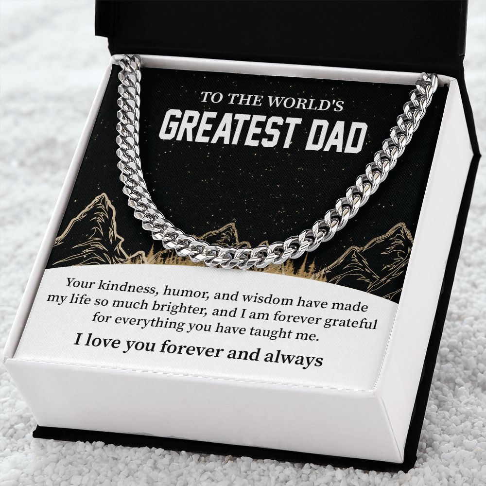 To The World's Greatest Dad with Gratitude Message Card