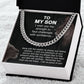 To My Son Proud Of You From Dad And Mom - Gifts To Make Him Strong 14K Yellow Gold Finish