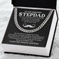 Step Dad Cuban Link Chain Gift With Loving Message Card