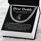 Necklace For Dad From Daughter With Message Card