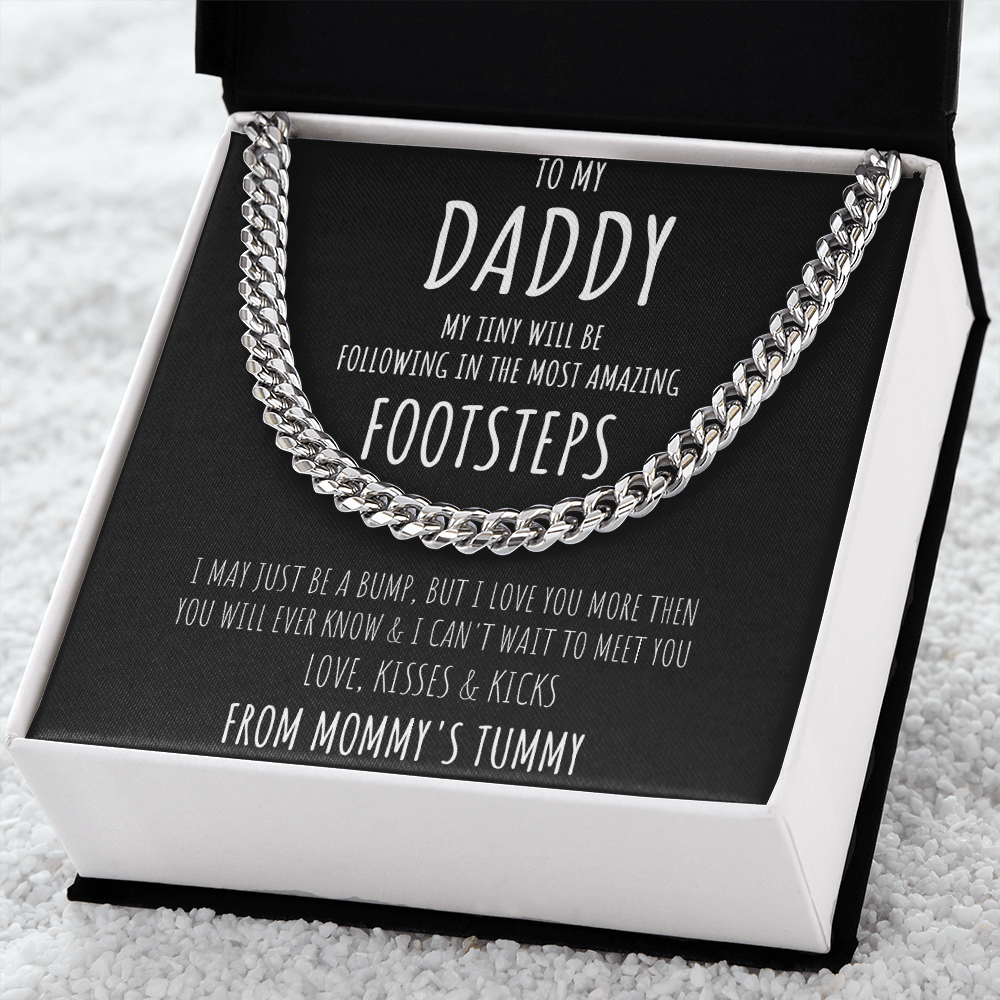 Dad-to-Be Chain Gift from Bump with Emotional Message Card–New Daddy Gift Idea