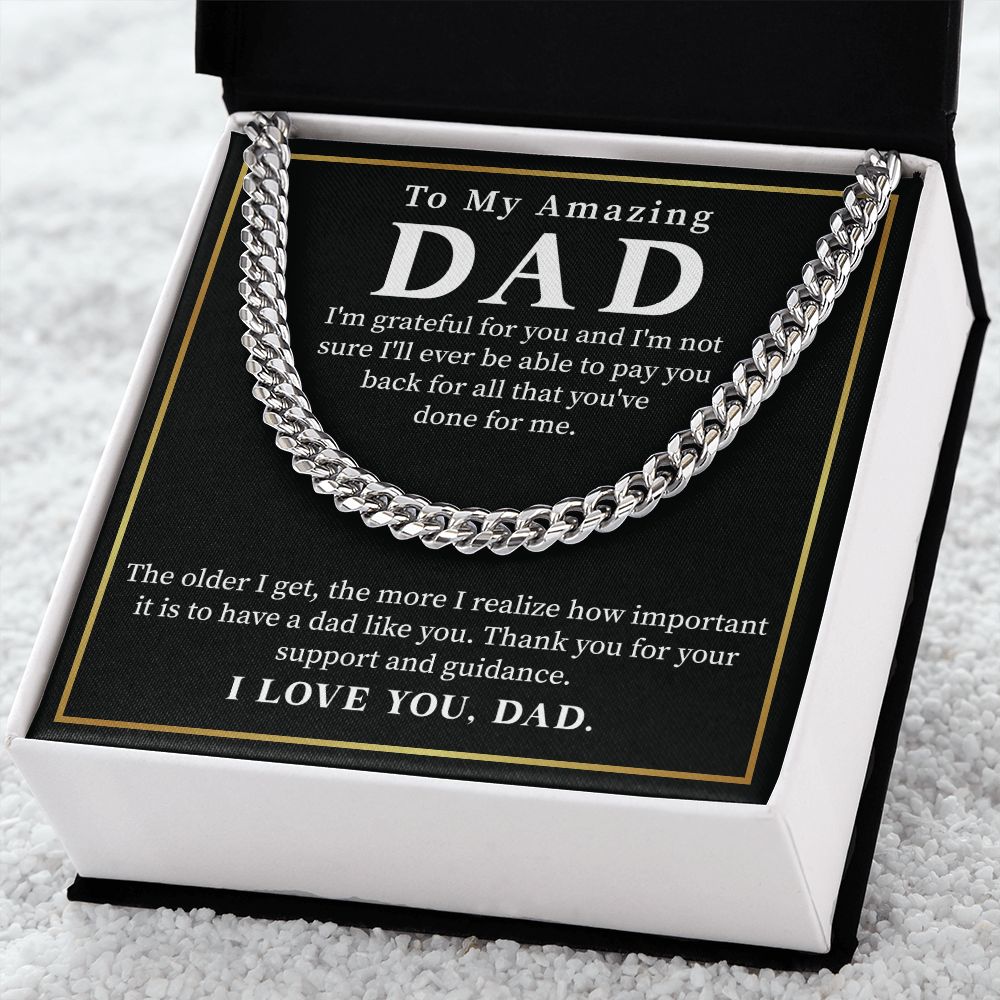 To My Amazing Dad I Love You - Gifts For Dad Birthday Father's Day With Heartfelt Message Card
