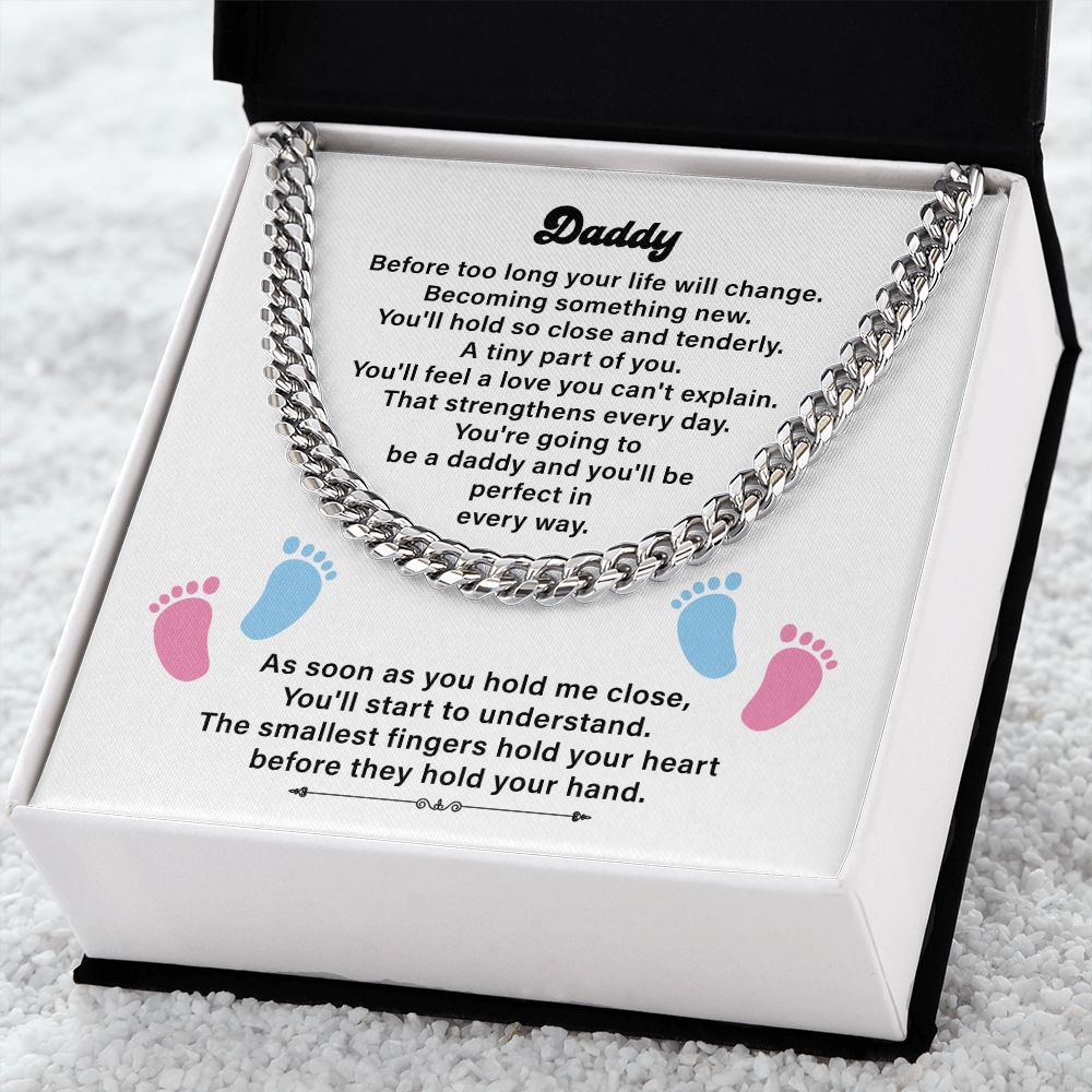 Necklace Gift for Expecting Father With Message Card