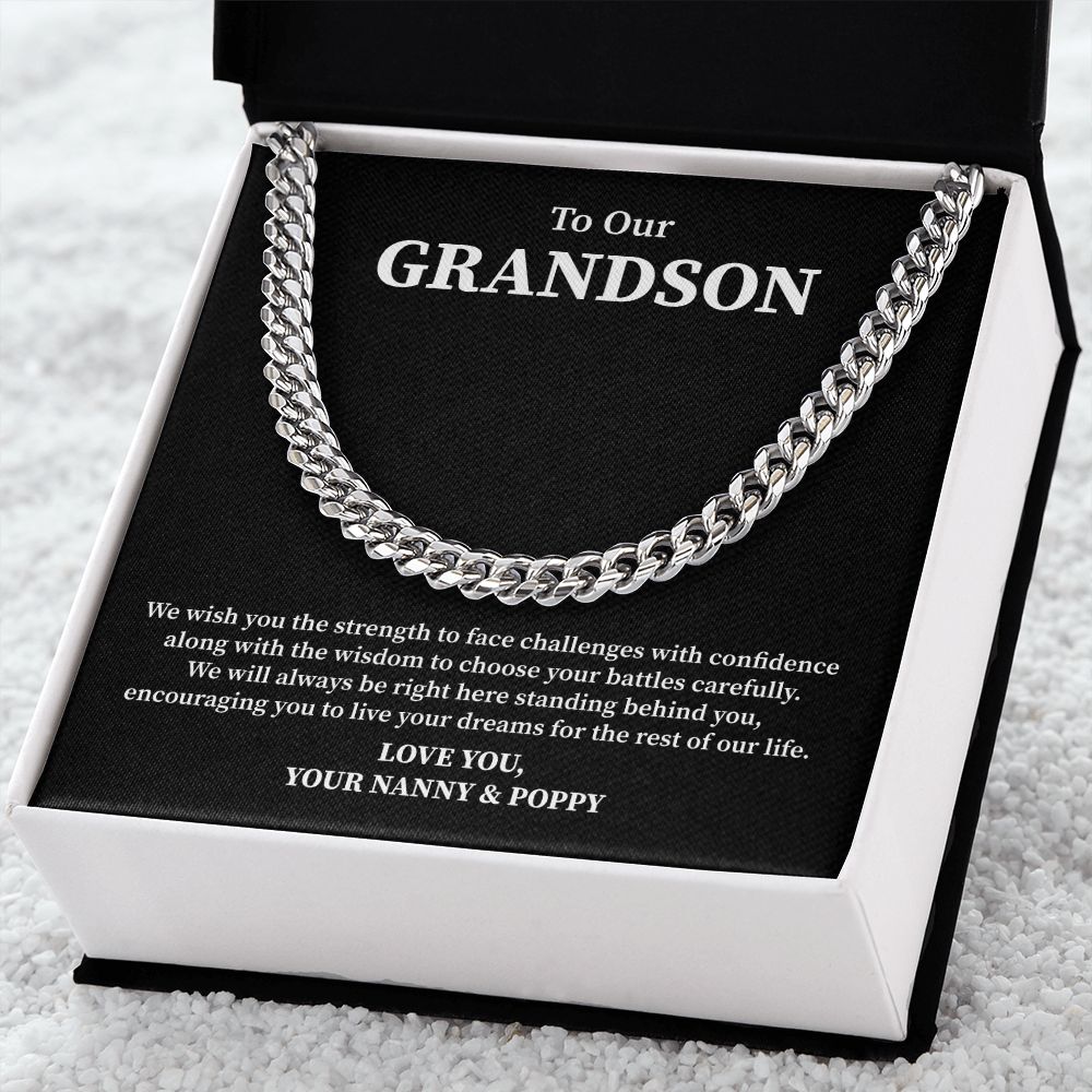To Our Grandson Love You, Your Nanny & poppy