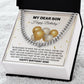 My Dear Son Happy Birthday From Dad And Mom - Gift To Make Him Happy Stainless Steel Cuban Chain