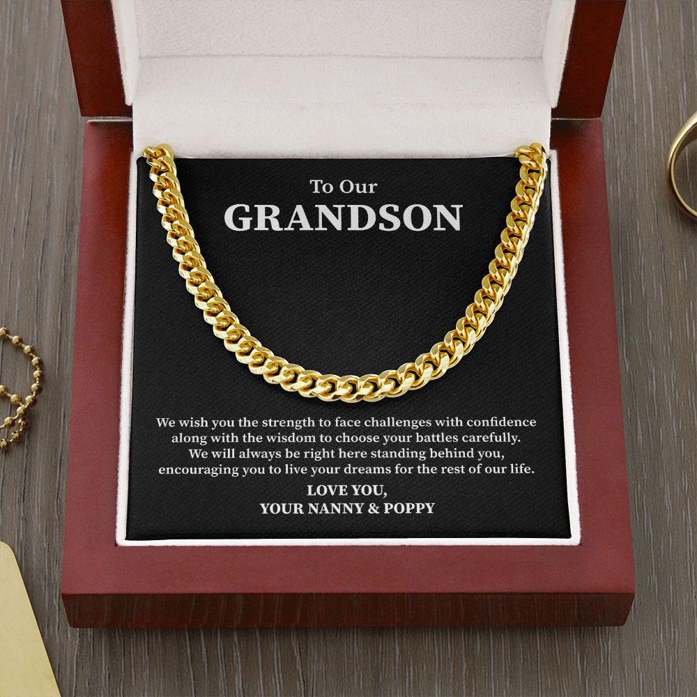 To Our Grandson Love You, Your Nanny & poppy